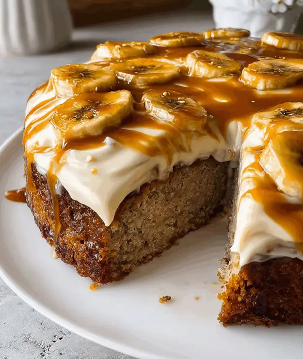 TORTA DE BANANO CARAMELO 8/12 PORCIONES 