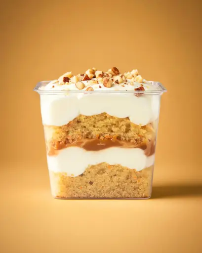 POSTRE DULCE CARROT CON BIZCOCHO ZANAHORIA INDIVIDUAL