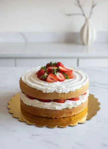 TORTA DE VAINILLA FRESA 8/12 PORCIONES 