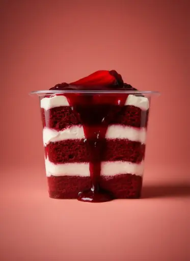 POSTRE CUCHAREABLE RED VELVET SANGRIENTO HALLOWEEN INDIVIDUAL